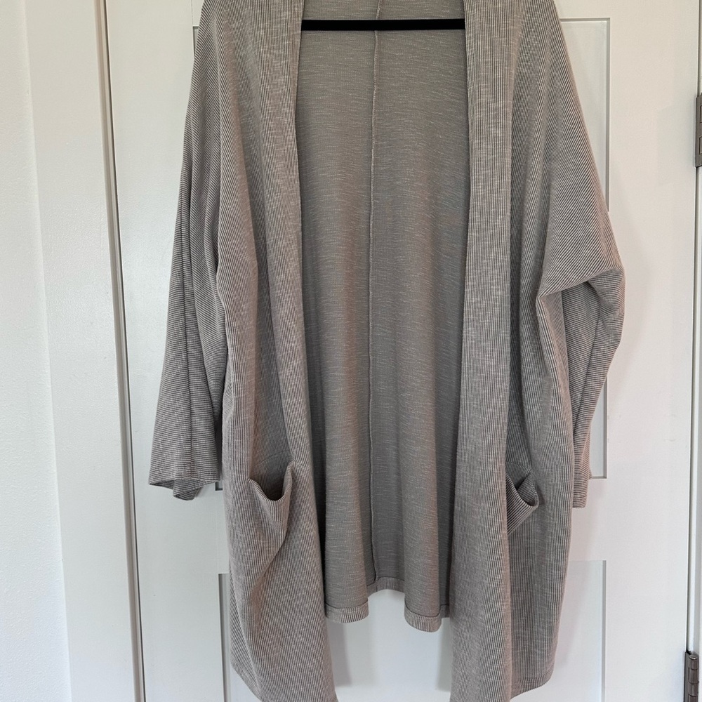 Gray Women's Open Front Sweater